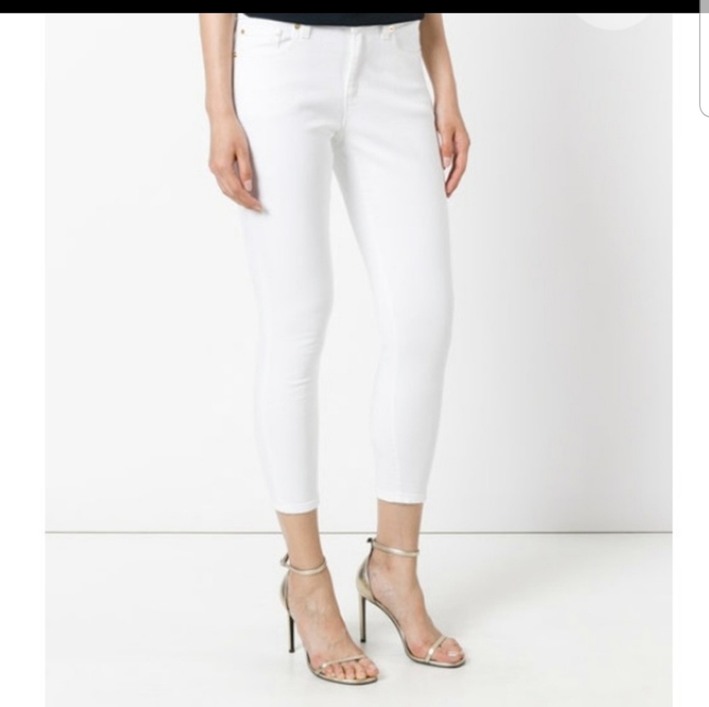 Micheal Kors White Cropped Skinny Jeans